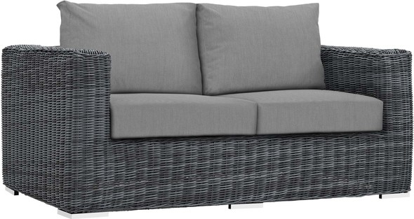 sleeper sectional with storage chaise Modway Furniture Sofa Sectionals Canvas Gray