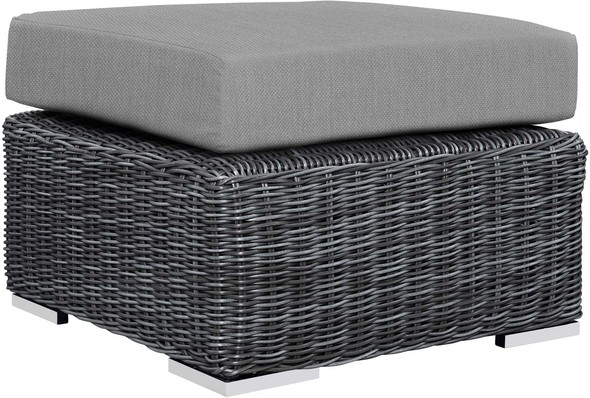 ottoman bench velvet Modway Furniture Sofa Sectionals Canvas Gray