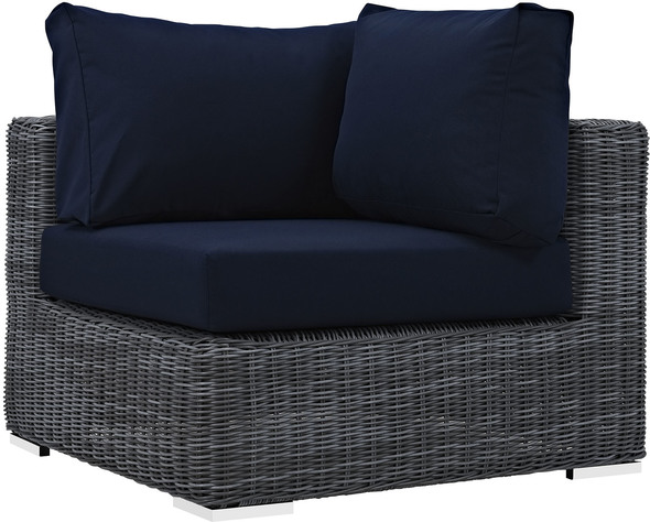 aluminum sectional patio furniture Modway Furniture Sofa Sectionals Canvas Navy