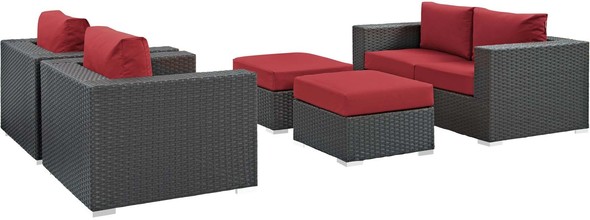 patio furniture sectional sofa Modway Furniture Sofa Sectionals Canvas Red