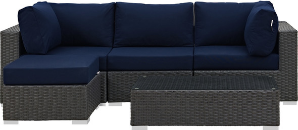 corner garden sofa grey Modway Furniture Sofa Sectionals Canvas Navy