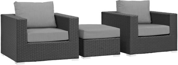 corner sofa patio Modway Furniture Sofa Sectionals Canvas Gray