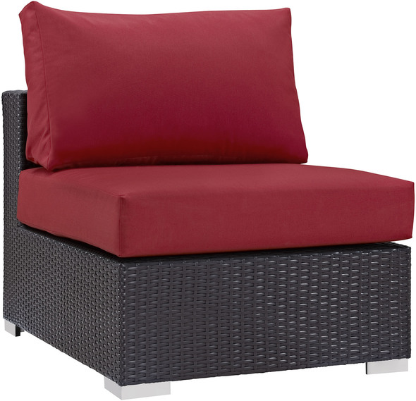 backyard furniture set Modway Furniture Sofa Sectionals Espresso Red