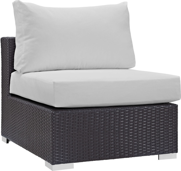 white outdoor seat Modway Furniture Sofa Sectionals Espresso White