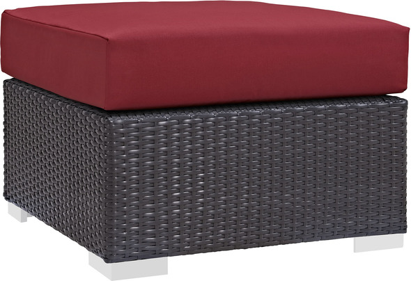 navy and white ottoman Modway Furniture Sofa Sectionals Espresso Red
