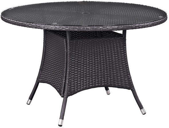 extendable round table Modway Furniture Bar and Dining Espresso