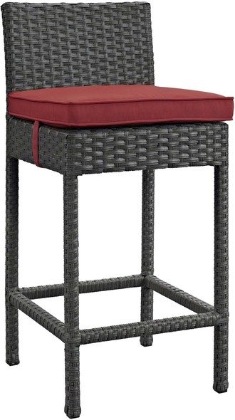 velvet bar chairs Modway Furniture Bar and Dining Canvas Red