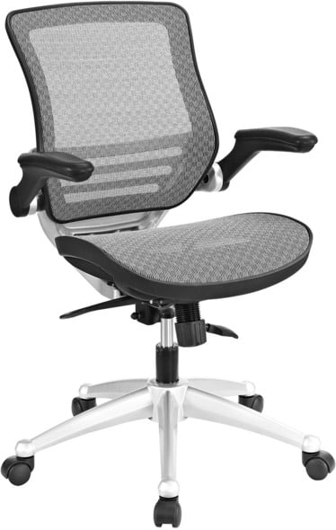 desk chair with arms no wheels Modway Furniture Office Chairs Gray