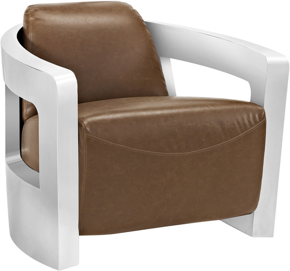 french style accent chairs Modway Furniture Lounge Chairs and Chaises Brown