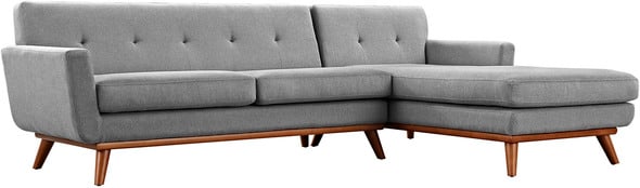 blush velvet sofa Modway Furniture Sofas and Armchairs Expectation Gray