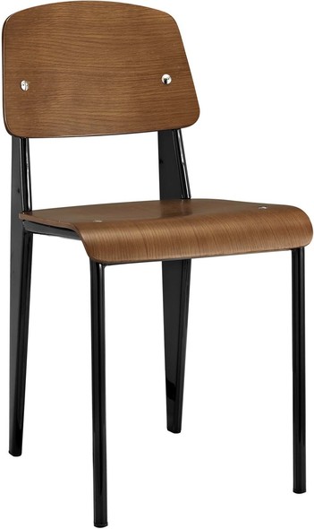 dining arm chairs set of 2 Modway Furniture Dining Chairs Walnut Black