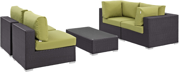 black patio sofa Modway Furniture Sofa Sectionals Espresso Peridot
