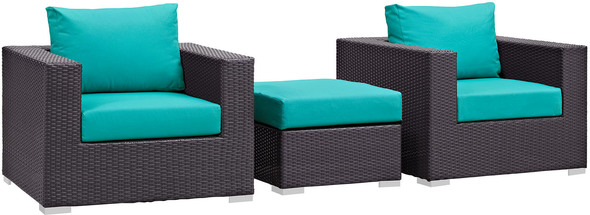garden sofaset Modway Furniture Sofa Sectionals Espresso Turquoise