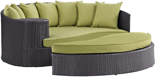 patio settee cushions Modway Furniture Daybeds and Lounges Espresso Peridot