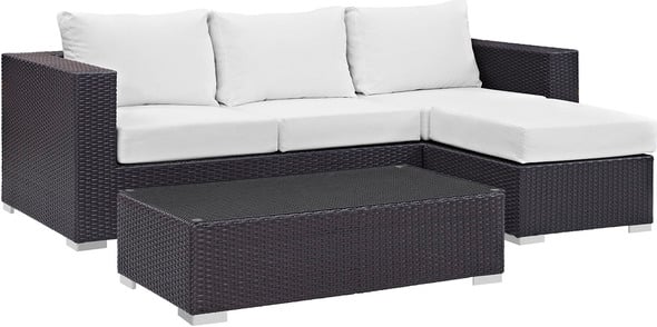 garden corner sofa cover Modway Furniture Sofa Sectionals Outdoor Sofas and Sectionals Espresso White