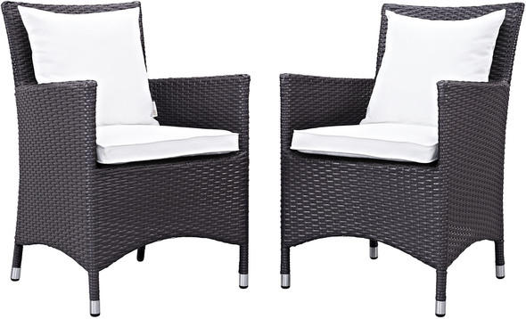 cheap outdoor chaise lounge Modway Furniture Bar and Dining Espresso White