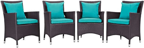 out door bar stools Modway Furniture Bar and Dining Espresso Turquoise