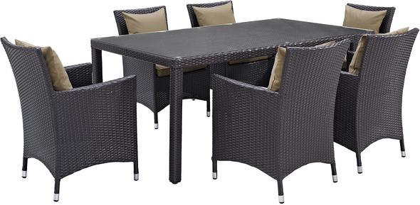 two chair patio set Modway Furniture Bar and Dining Espresso Mocha