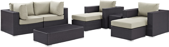 outdoor furniture conversation Modway Furniture Sofa Sectionals Espresso Beige