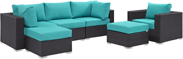 garden furniture corner sofa dining set Modway Furniture Sofa Sectionals Espresso Turquoise