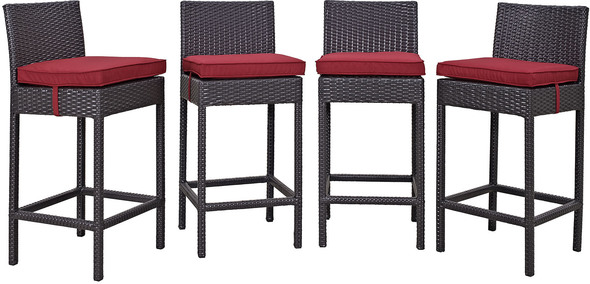 outdoor metal pub table sets Modway Furniture Bar and Dining Espresso red