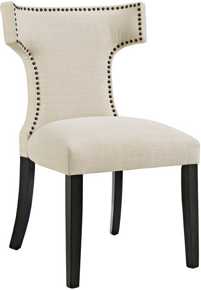cream and wood chair Modway Furniture Dining Chairs Dining Room Chairs Beige
