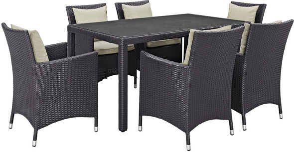 outdoor seat Modway Furniture Bar and Dining Espresso Beige