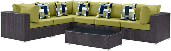 covered patio set Modway Furniture Sofa Sectionals Expresso Peridot