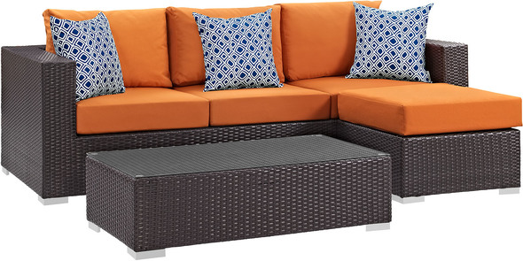 navy blue velvet loveseat Modway Furniture Sofa Sectionals Espresso Orange