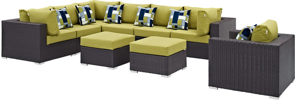 outdoor corner couch small Modway Furniture Sofa Sectionals Espresso Peridot