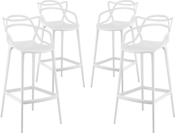 outdoor swivel barstool Modway Furniture Dining Chairs White