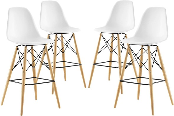 barstool stool Modway Furniture Dining Chairs White