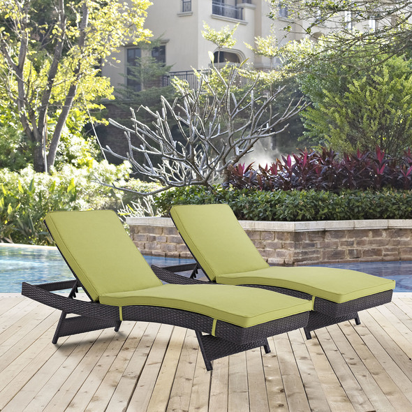 Modway Furniture Daybeds and Lounges Outdoor Lounge and Lounge Sets Espresso Peridot
