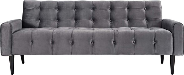 green sofa with chaise Modway Furniture Sofas and Armchairs Gray