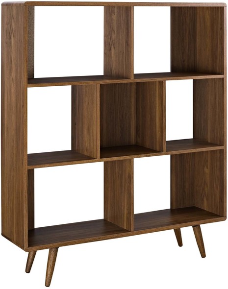 wooden shelf decor Modway Furniture Decor Walnut