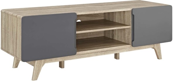light oak corner tv stand Modway Furniture Decor TV Stands-Entertainment Centers Natural Gray