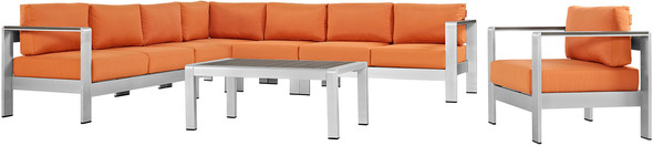 home & outdoor Modway Furniture Sofa Sectionals Silver Orange
