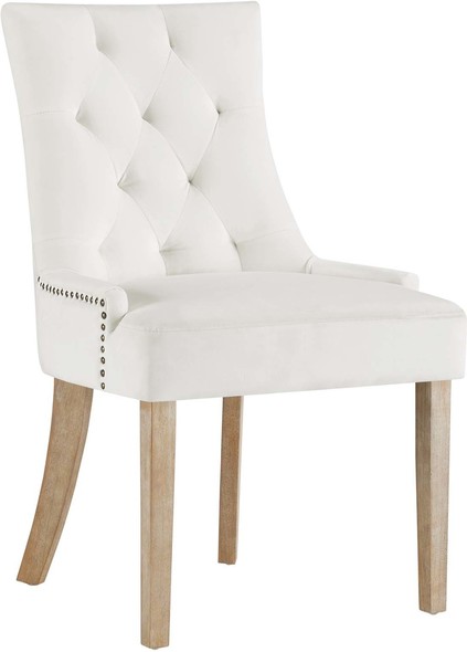 velour dining chairs Modway Furniture Dining Chairs Ivory
