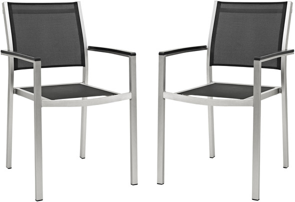 white dining chairs upholstered Modway Furniture Sofa Sectionals Dining Room Chairs Silver Black