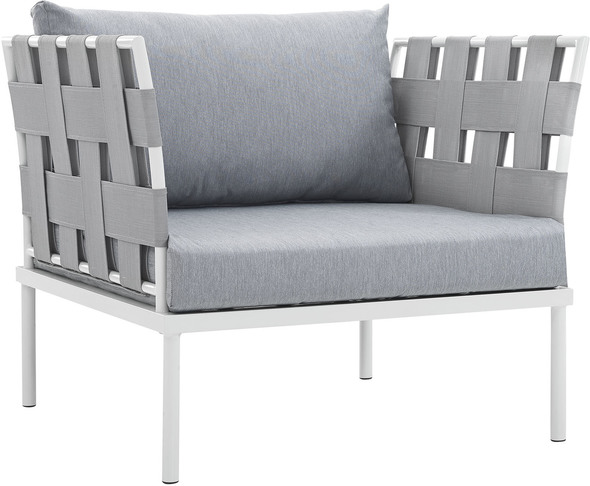 reading chair and ottoman Modway Furniture Sofa Sectionals Chairs White Gray