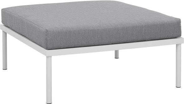 Modway Furniture Sofa Sectionals Ottomans and Benches White Gray