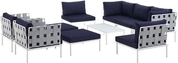 black outdoor sectional Modway Furniture Sofa Sectionals White Navy