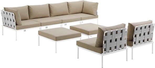 garden furniture corner sofa dining set Modway Furniture Sofa Sectionals White Beige