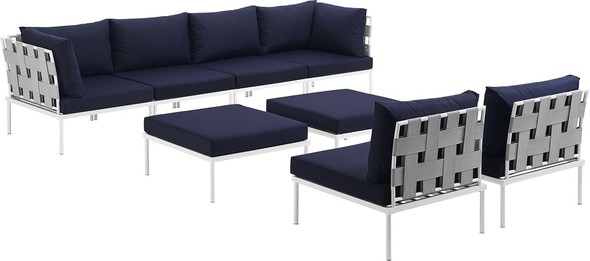 patio furniture corner sofa Modway Furniture Sofa Sectionals White Navy