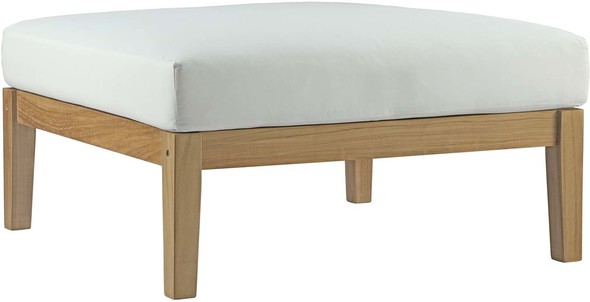 gray ottoman bench Modway Furniture Daybeds and Lounges Natural White