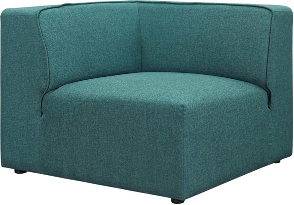 armless sectional couch Modway Furniture Sofas and Armchairs Teal