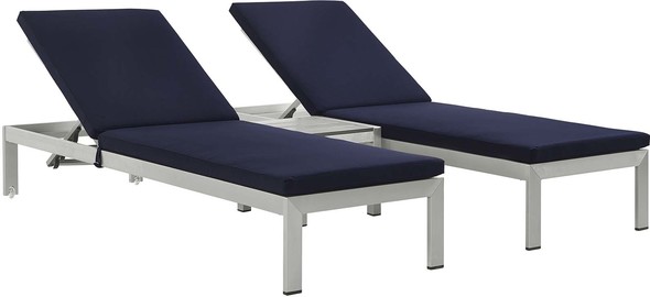 chairs for outside porch Modway Furniture Daybeds and Lounges Silver Navy