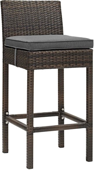 pair of bar stools Modway Furniture Bar and Dining Brown Charcoal