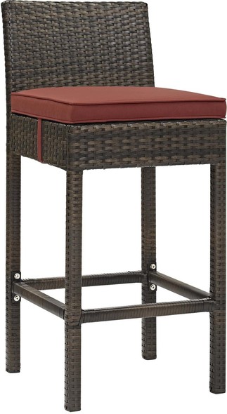 stools for kitchen island set of 2 Modway Furniture Bar and Dining Brown Currant