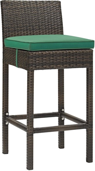 wood top bar stools Modway Furniture Bar and Dining Brown Green